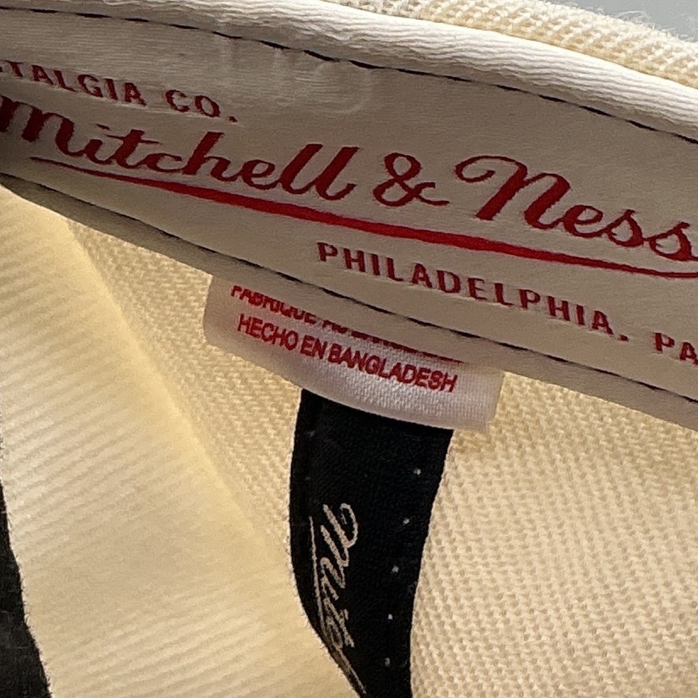 Mitchell & Ness Milwaukee Bucks Snapback Hat Cream Green Wool NBA Adjustable - Picture 7 of 8